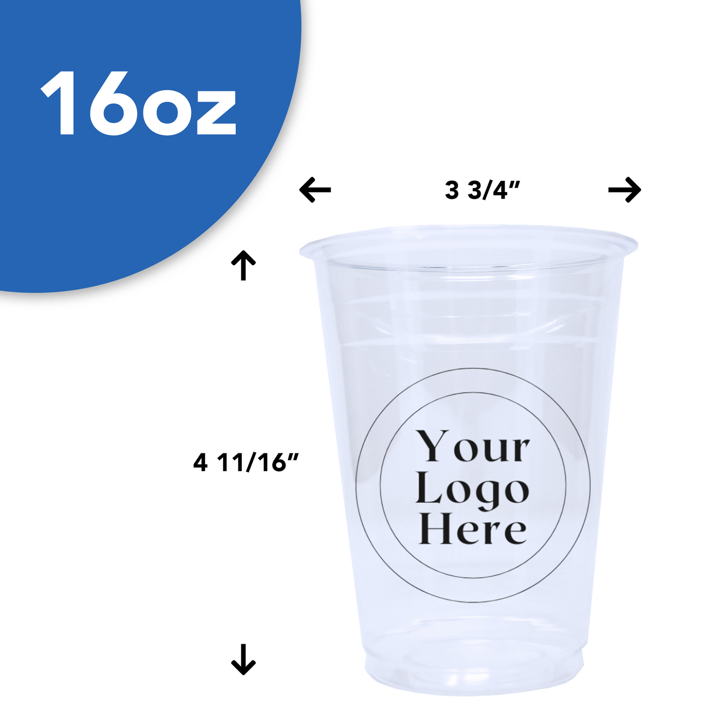 Printed PET Cups (16 oz)